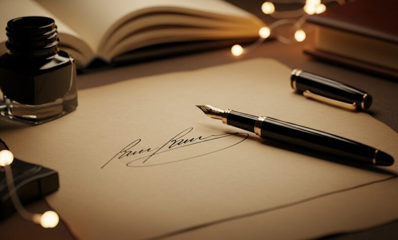 With a Pen as One's Signature